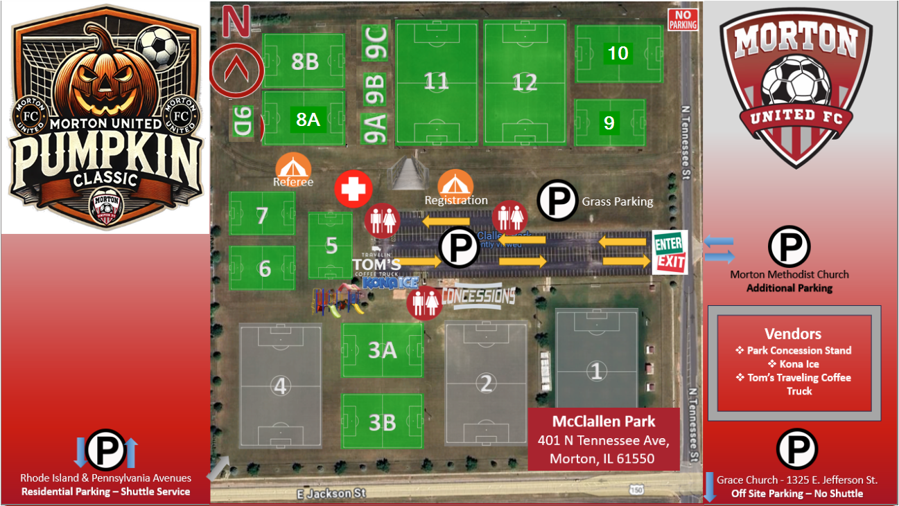 Morton United FC Practice Field Map