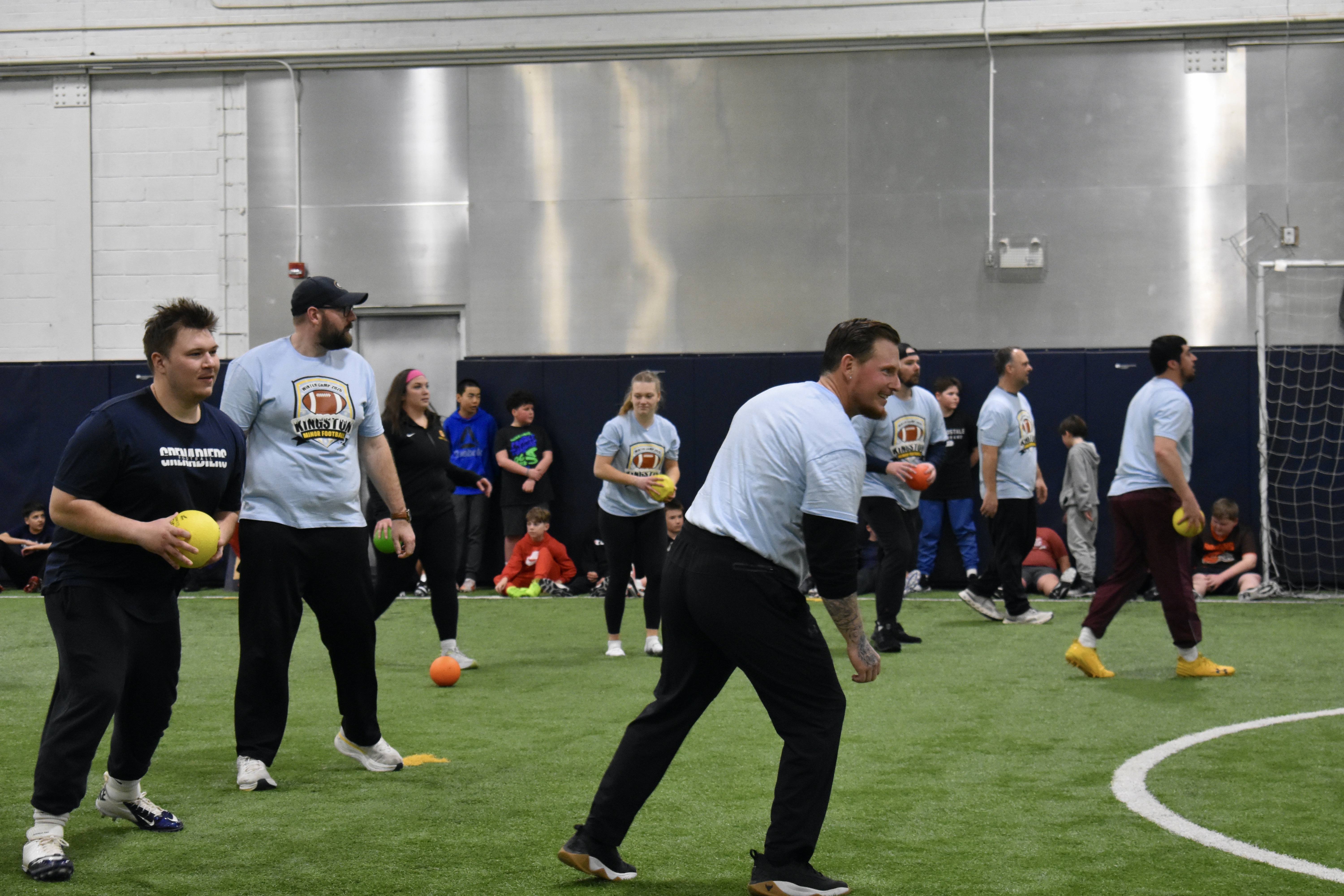 Kingston Minor Football League Coaches Playing Dodgeball