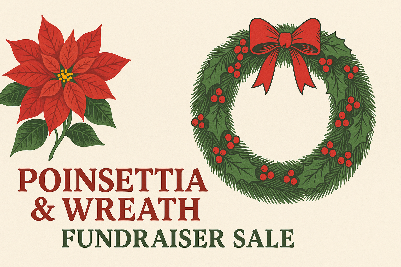 Poinsettia & Wreath Sale