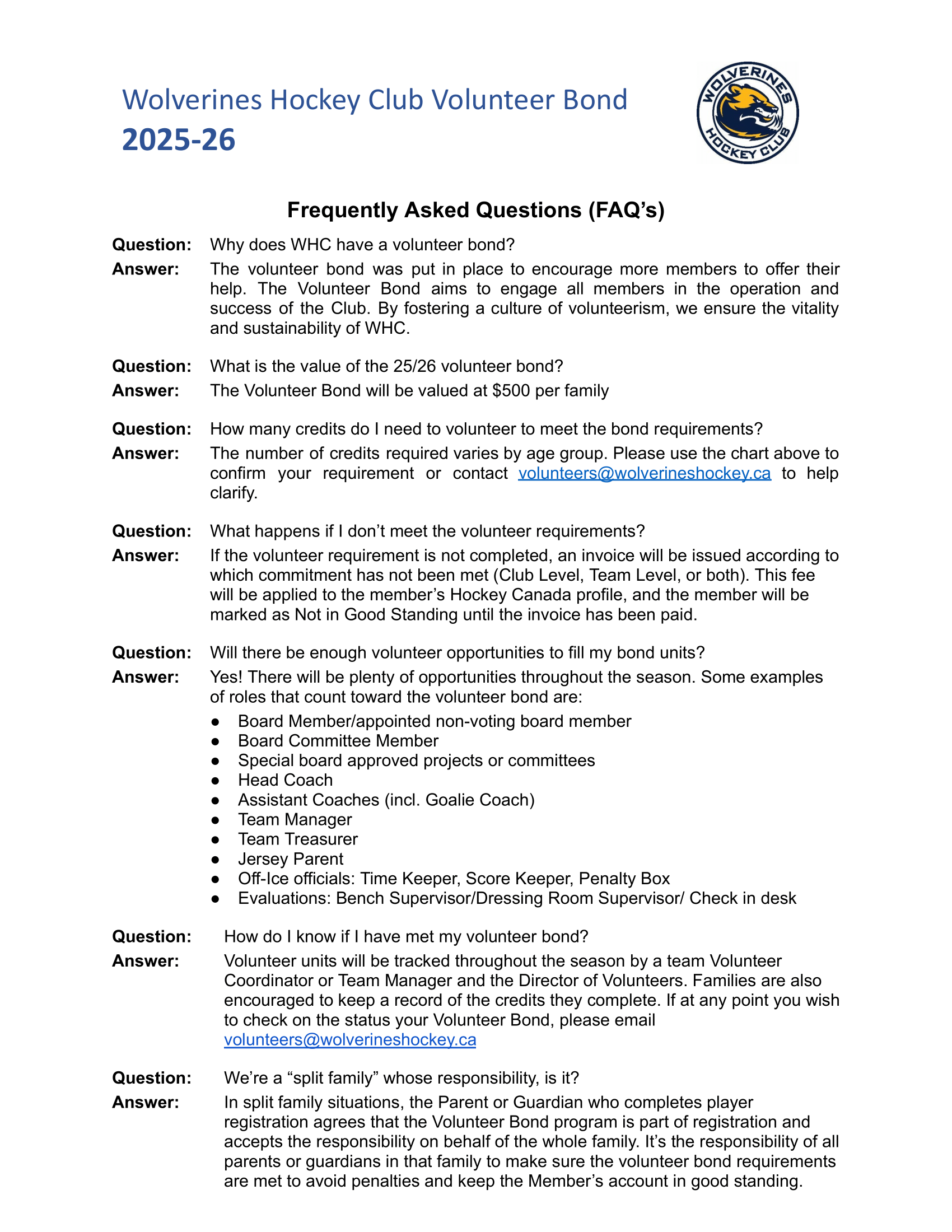 FAQ Page 1