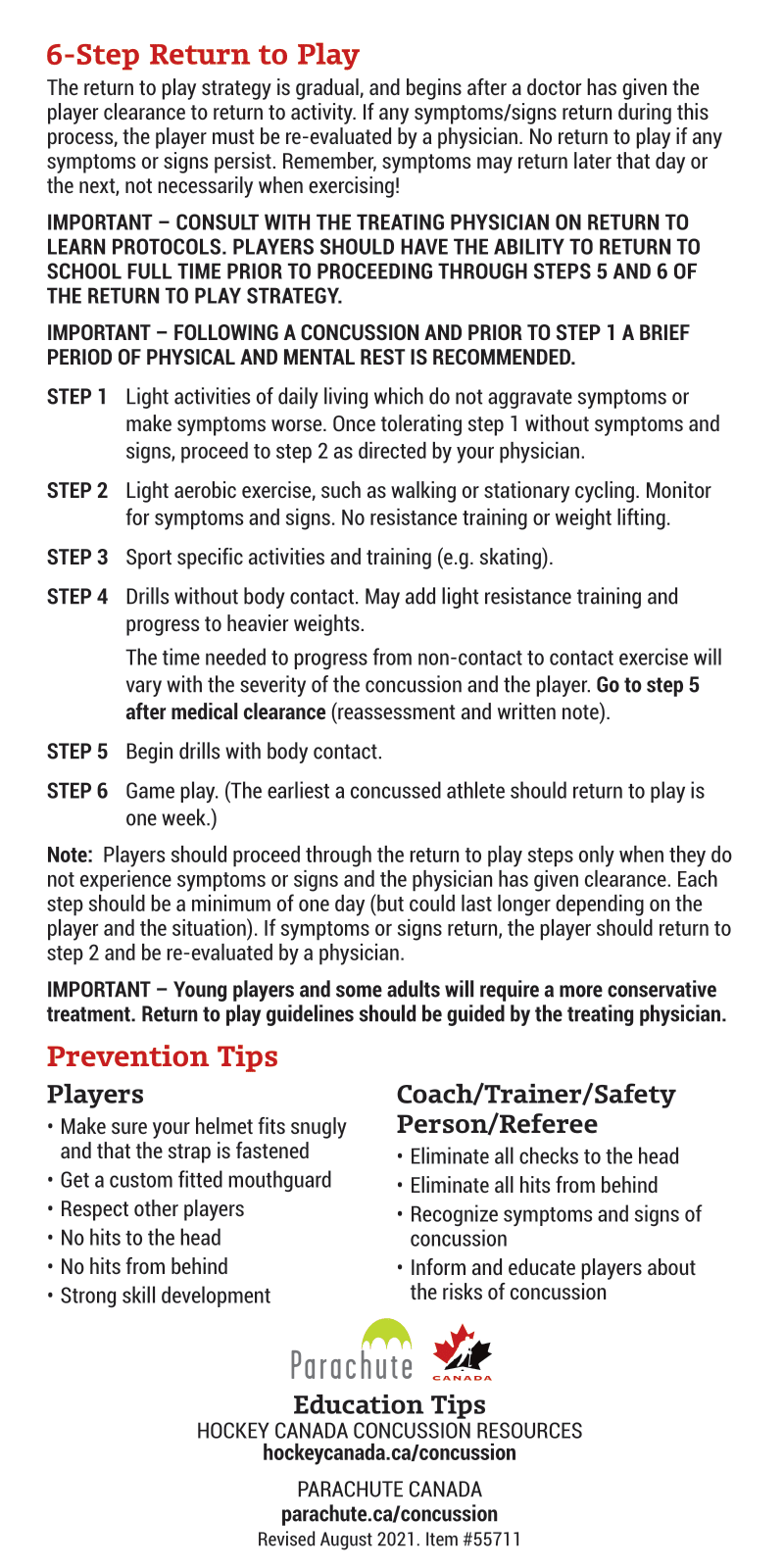 Concussion Card 2