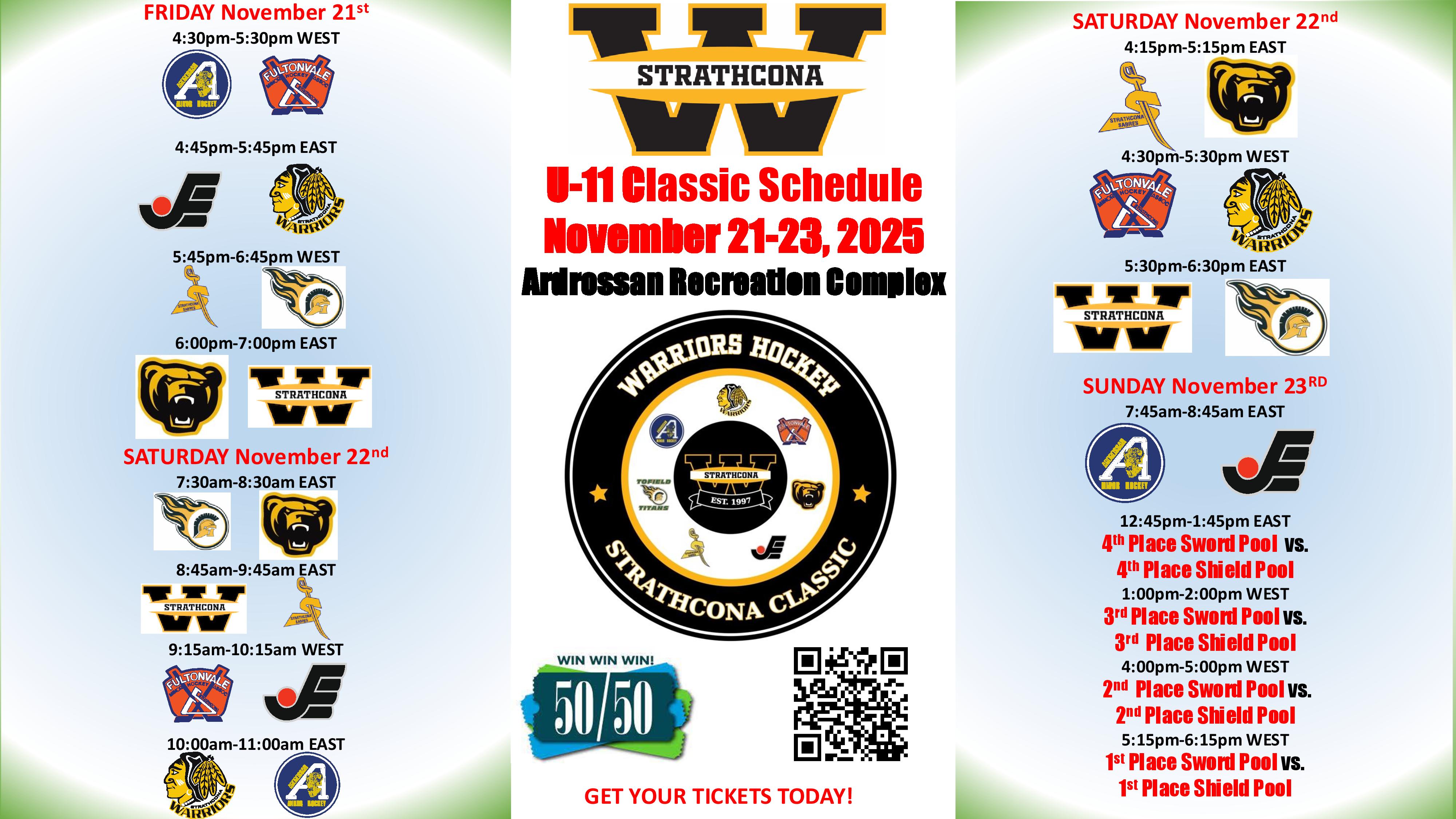 U11 Schedule