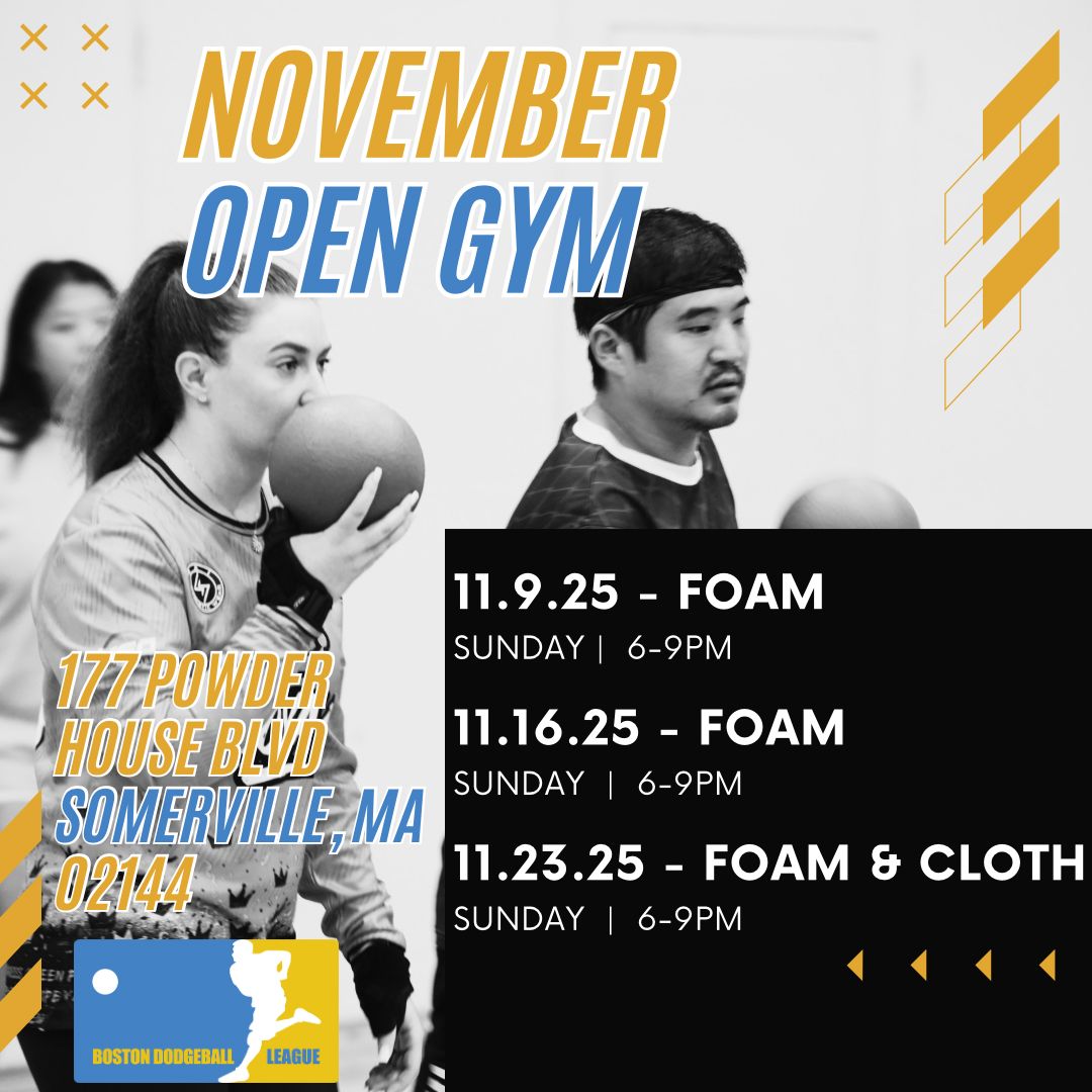 November Open Gyms: November 9, November 16, November 23
