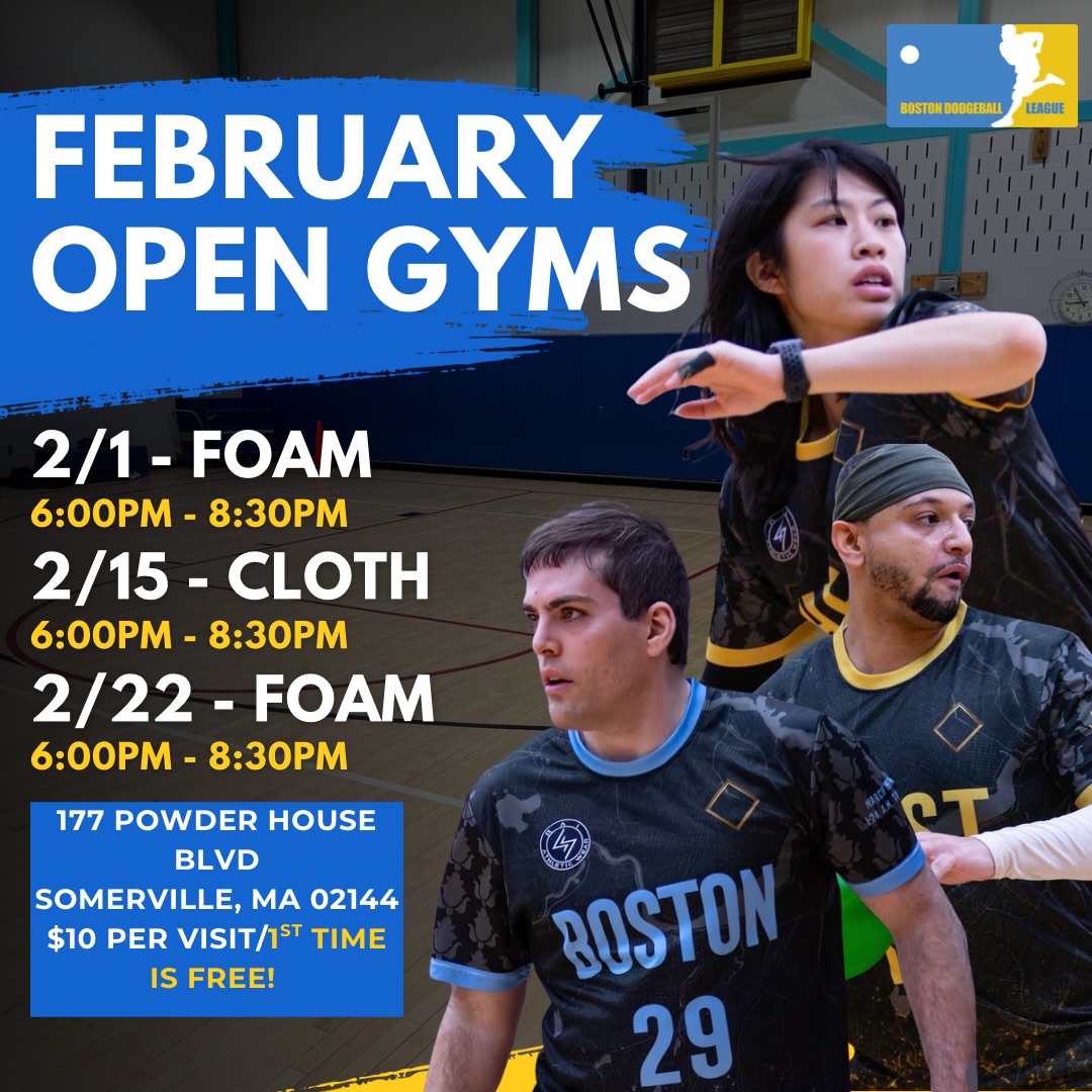 open gym advertisement showing dates for february: February 1, February 15, February 22