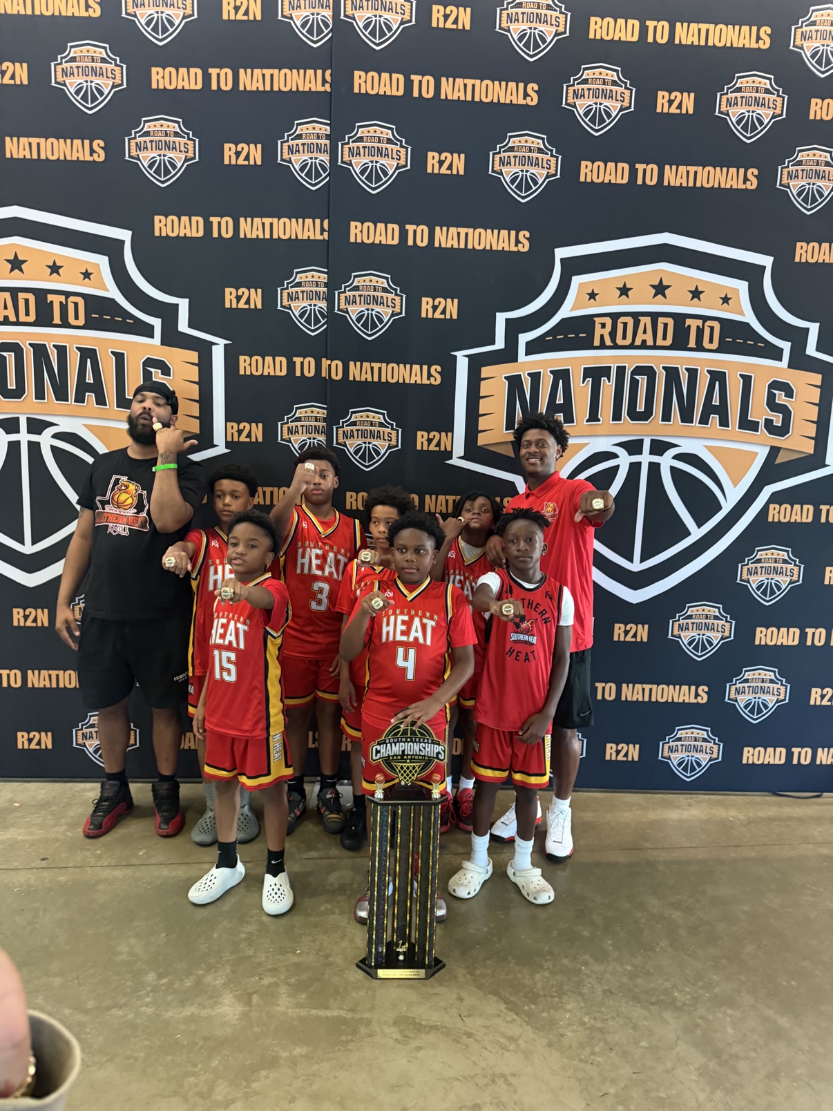 Southern Heat Basketball championship team photo