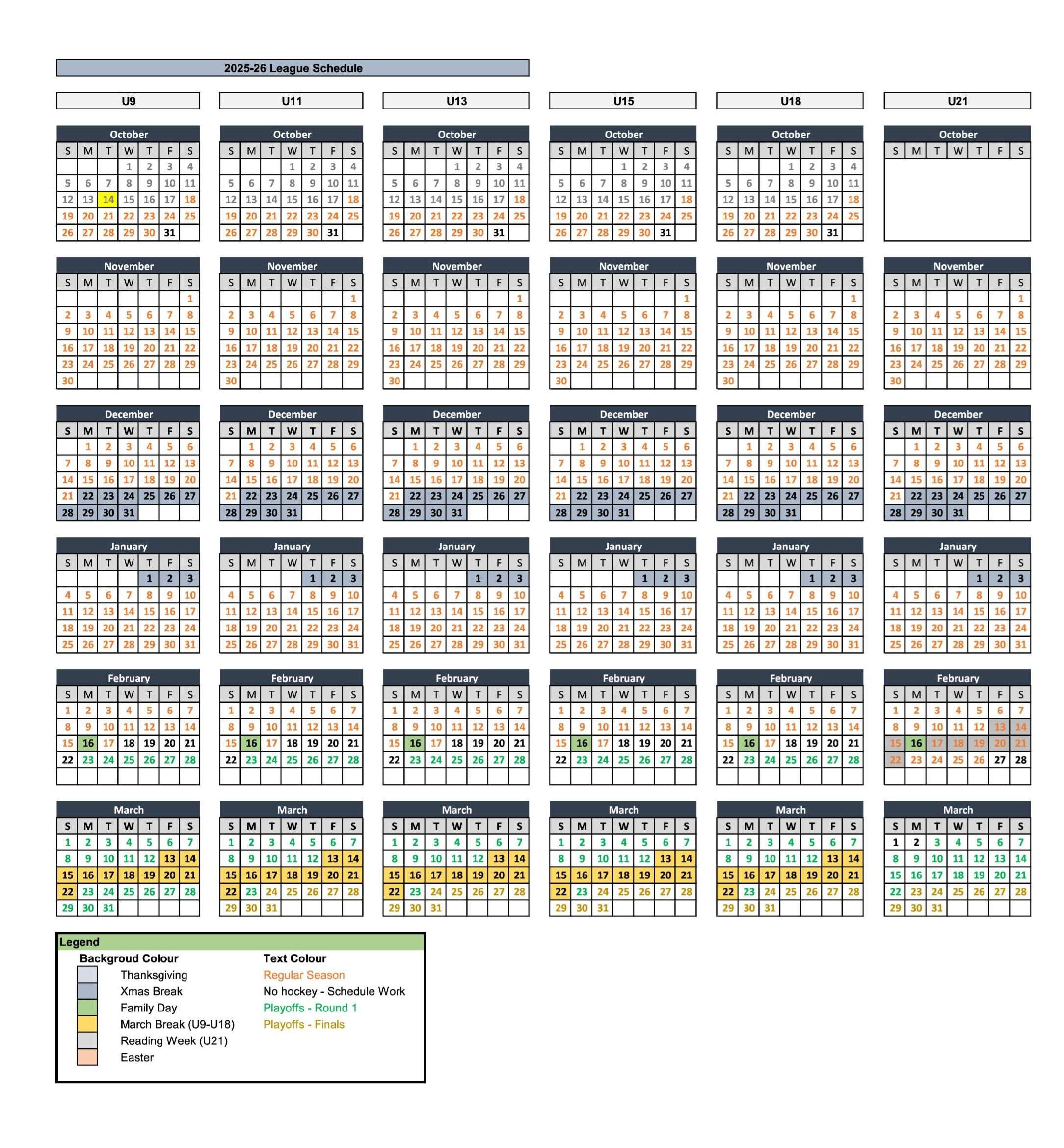 25-26 Schedule