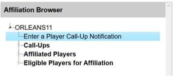 Enter Call-Up Notification Screenshot