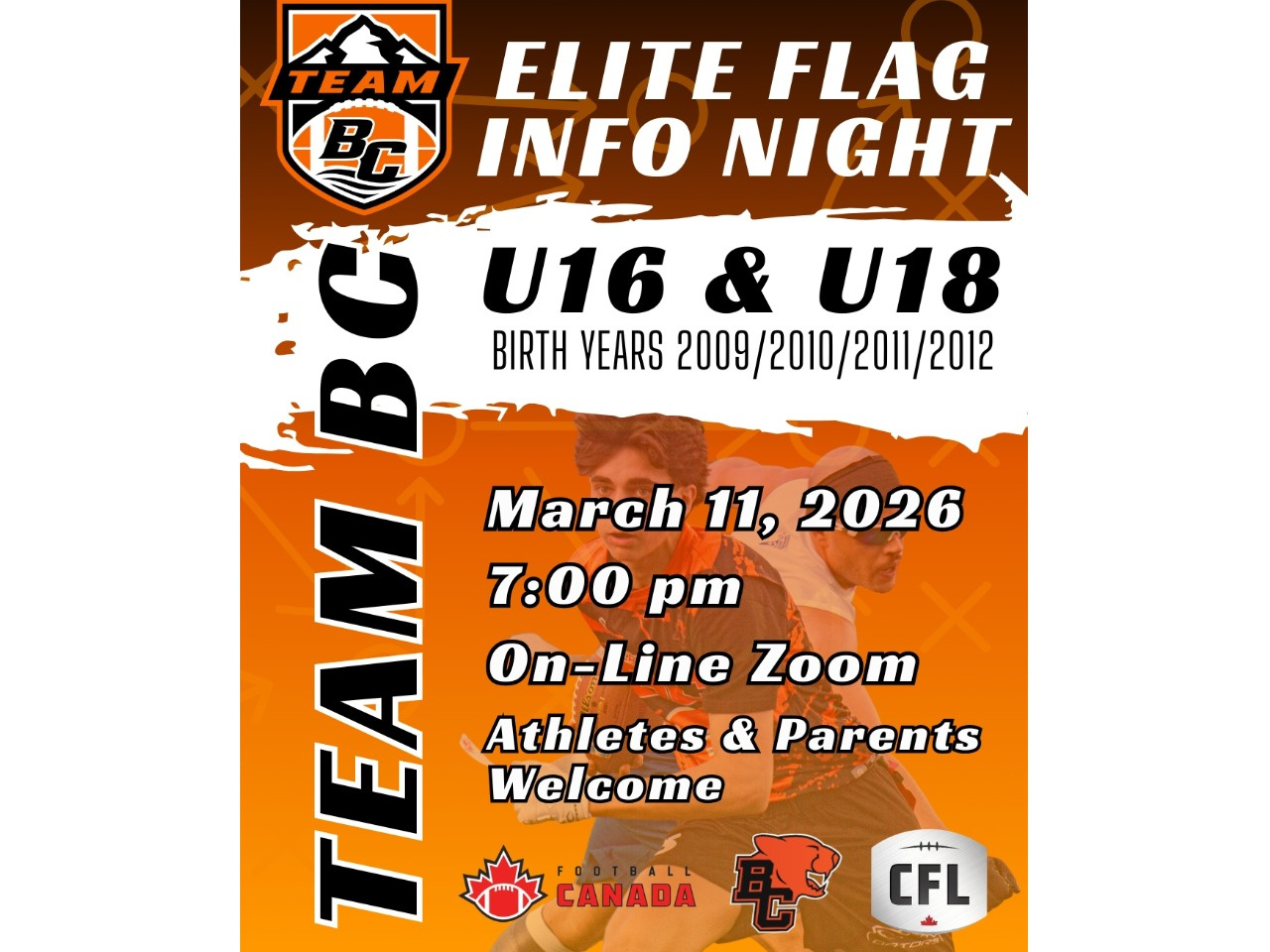 Team BC Announces Info Night for 2026 Elite Flag Program